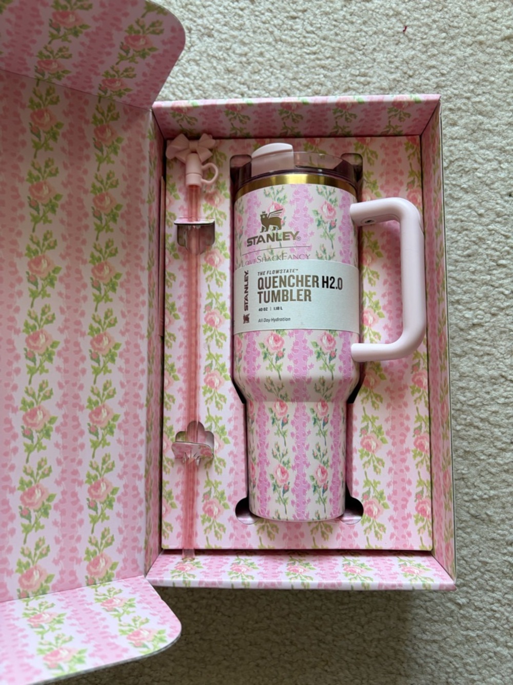 New Stanley Love Shack Thermos with Floral Design